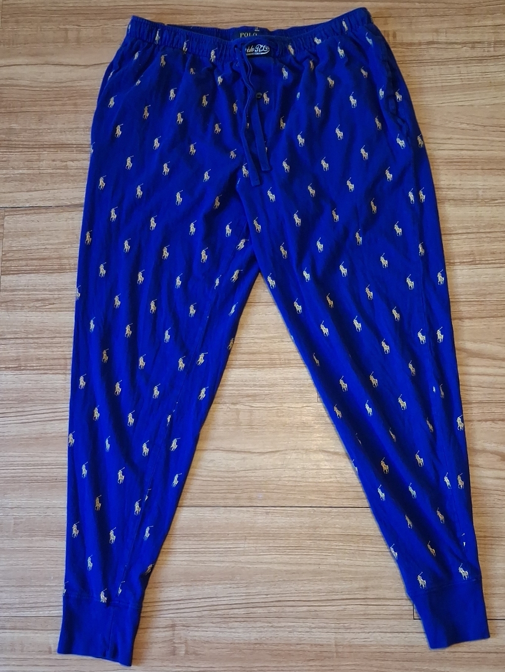 Polo by Ralph Lauren Royal Blue Allover Polo Logo Joggers